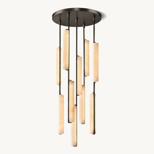 Audubun Alabaster Round Chandelier